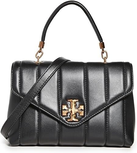 Tory Burch Kira Small Leather Quilted Handbag Satchel Bag Ivory White Purse NEW