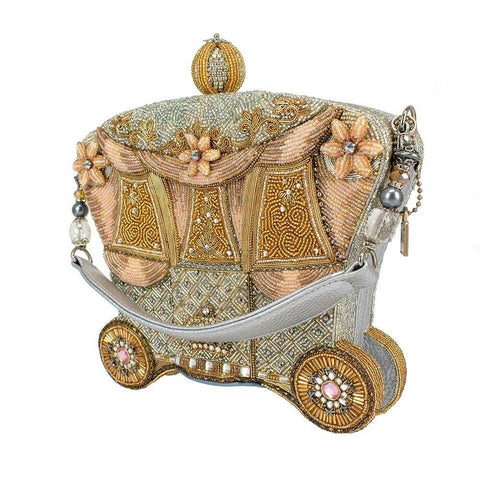 Mary Frances Royal Ride Gold Winter Fairy Carriage Disney Beaded Handbag Bag New