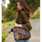 Mary Frances Mix It Up Brown Shoulder Leather Bag Handbag Bead Winter Floral New