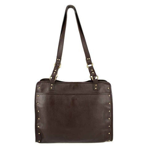 Mary Frances Mix It Up Brown Shoulder Leather Bag Handbag Bead Winter Floral NEW