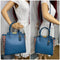 Coach Troupe Tote Weaving Bag Leather Magnetic Zip Blue Lake Handbag Purse NEW