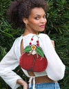 Mary Frances Wild Cherry Fruit Spring Beaded Handbag Bag Cherries Purse Red NEW
