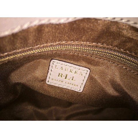 Ralph Lauren Morley Foldover Flap Crossbody Shoulder Bag Porcini Grey Purse New