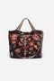 Johnny Was Taline Velveteen Tote Coffee Bean Brown Velvet Bag Handbag Hobo NEW