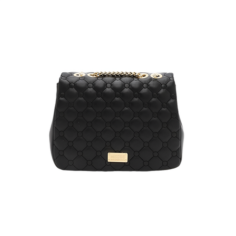 Moschino Cheap and Chic Shoulder Bag Black Turnlock Closure Handbag Purse New