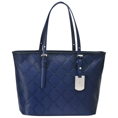 Longchamp Lm Cuir Large Tote Blue Lagoon Shoulder Bag Leather Handbag Purse New