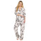 Johnny Was Carly Dreamer Ivory White PJ Set Floral Home Lounge Sleepwear 2 pc L NEW