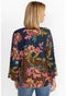 Johnny Was Plus Delfino V Neck Kimono Sleeve Tee Floral Blue Top Shirt Flower New