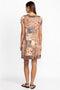 Johnny Was Aztec Flower Tiered Hem Dress Red Floral Short Flowers XXL Beige NEW