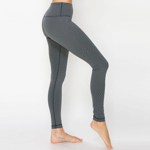 Vimmia X High Waist Energy Wave Leggings Legging Reversible Black Charcoal S New