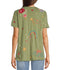Johnny Was Top Shirt Embroidery Monroe Everyday Tee Moss Green New