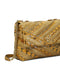 Tory Burch Kira Chevron Sankeskin Quilted Convertilbe Handbag Shoulder Bag Brown NEW