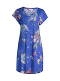 JOHNNY WAS REVIVE BLUE FLOWER SLEEP ROBE LOUNGE WEAR NEW LARGE