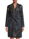 JOHNNY WAS Sleepwear Celestine Sleep Robe Black Loungewear Sun Stars New