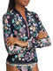 Johnny Was Butterfly Surf Shirt Swimwear Rash Guard Floral Black Top Flower New