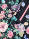 Johnny Was Butterfly Surf Shirt Swimwear Zipper Long Floral Black Rash Guard NEW
