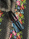 Johnny Was Redland Silk Scarf Square Large Floral Black Multi Tassels New
