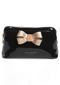Ted Baker Women LEZLIE Bow detail cosmetic bag Handbag Black Patent