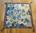 Johnny Was Jenn Scarf Flowers Silk Square Large Floral Green Blue Scarves New