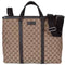 Gucci Duffle Brown Signature Guccissima Large Canvas Leather Travel New