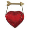 Mary Frances Fall in Love Red Lrg Heart Gold Arrow Beaded Bag Handbag