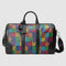Gucci Psychedelic Black Boston GG Large Leather Travel Luggage Duffle Bag NEW