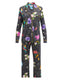 Johnny Was Zippy PJ Set Sleepwear Long Pajama Lounge Wear Black Floral XXL NEW