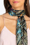 Johnny Was Silk Weller Scarf Floral Dark Green Square Large Tassel Scarves New