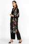 Johnny Was Tiarei Leggings Velvet Pant Floral Embroidery Pants Black Legging NEW