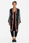 JOHNNY WAS Long Sleeve FAYE KIMONO Jacket Floral Embroidered Black Top Coat New