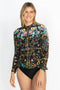 JOHNNY WAS Swimwear JOY SURF SHIRT Floral Long Sleeve Black Flowers Plus Top New
