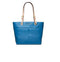 Michael Kors Jet Set Item Top Zip Tote Heritage Blue Leather Bag New