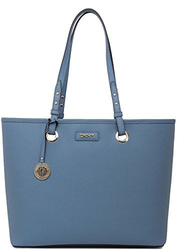 dkny mini bryant park cross saffiano backpack Dkny Tote Bryant Park Saffiano Shopper Light Blue Saffiano Ns Bag New– Bag Lady Shop