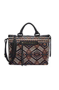 3J Workshop Johnny Was MOLLY JO Embroidered Duffle Bag Leather Handles black NEW