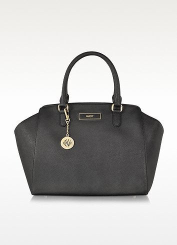 bryant park leather top zip backpack Dkny Bryant Park Saffiano Leather Large Tote Black Handbag Bag New