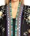 Johnny Was Yokono Rose Black Long Reversible Silk XLarge XL Floral Tribal New