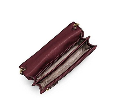 Michael Kors Merlot Daniela Small Leather Crossbody Bag