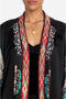 JOHNNY WAS Long Sleeve FAYE KIMONO Jacket Floral Embroidered Black Top Coat New