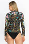 JOHNNY WAS Swimwear JOY SURF SHIRT Floral Long Sleeve Black Flowers Plus Top New
