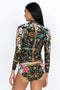 JOHNNY WAS Swimwear JOY SURF SHIRT Floral Long Sleeve Black Flowers Plus Top New