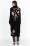 Johnny Was Meriah Velvet Duster Coat Long Floral Embroidery Jacket Black Top NEW