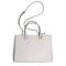Michael Kors Leather Satchel Medium Sutton Gusset Cement Handbag Bag New