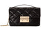 Michael Kors Black Crossbody Sloan Small Patent Embossed Quilted Messenger