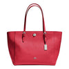 COACH Womens Crossgrain Turnlock Tote Large Red Handbag Bag 36454 New