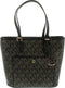 Michael Kors Women's Medium Jet Set Snap Pocket Leather Top-Handle Tote