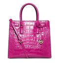 Michael Kors Dillon Large North South Tote in Raspberry Embossed Leather