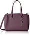 COACH Women's Crossgrain Mini Double Zip Carryall SV/Eggplant Satchel