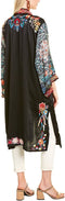 JOHNNY WAS Long Sleeve FAYE KIMONO Jacket Floral Embroidered Black Top Coat New