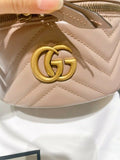 Gucci Marmont Violet Old Rose GG Backpack Italy Leather Bag NEW