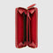 Gucci Cherry Leather Long Wallet Zip Canvas Cherrie GG Fruit Italy Beige Red NEW